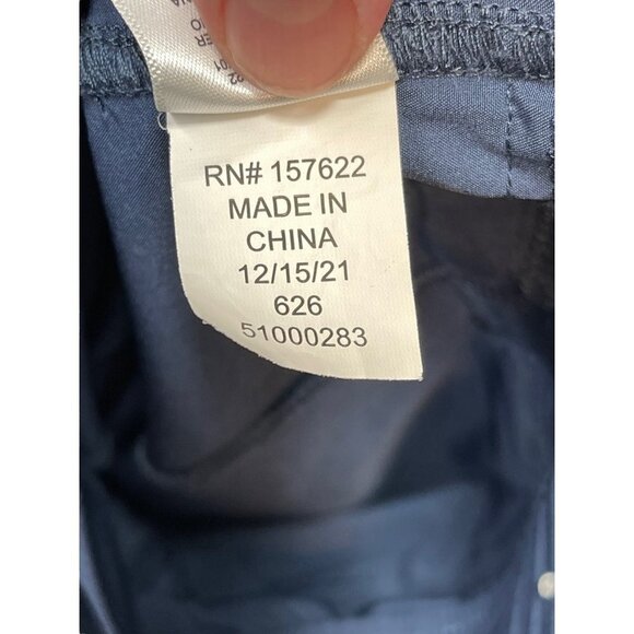 Eddie Bauer Departure Ankle Pants Dusty Indigo Blue Stretchy Pull Size XL - Picture 6 of 6